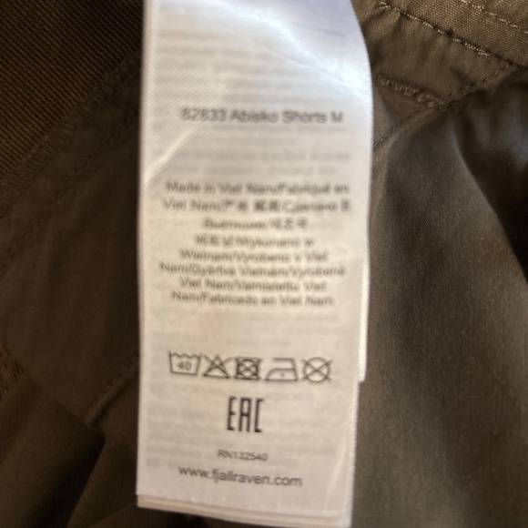 Men’s Fjallraven Abisko Shorts Dark Olive Size 38/39 - Picture 4 of 5